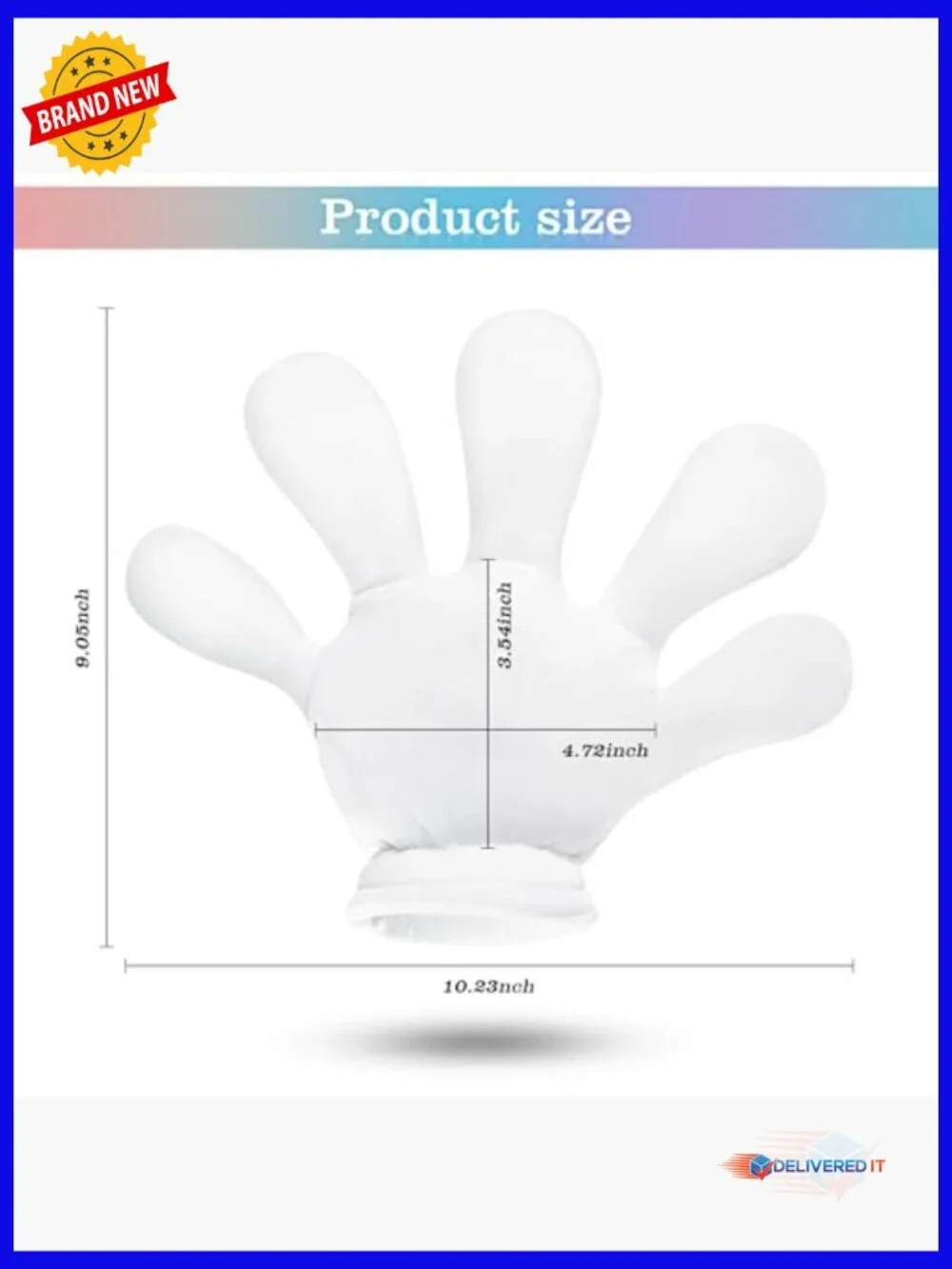 4 Pairs Jumbo Cartoon Hands Costume Gloves Halloween Role Play Party Fun